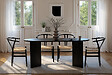 HABITAT ET JARDIN - Table à manger en bois "Sablin" - 180 x 89 x 75 cm - Bois Noir - vignette