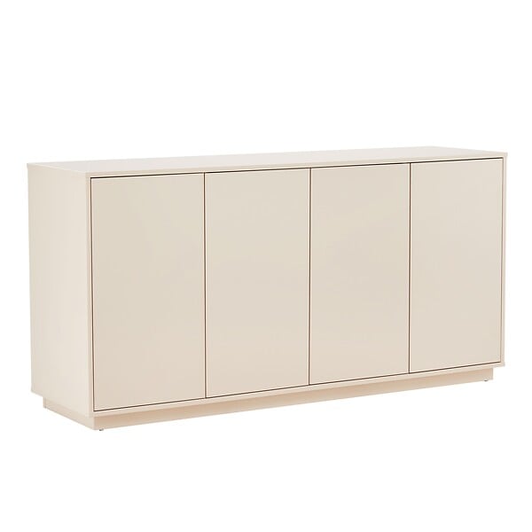 OVIALA - Buffet 4 portes moderne rectangulaire L160 cm écru - Ruben - large