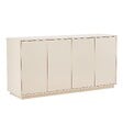 OVIALA - Buffet 4 portes moderne rectangulaire L160 cm écru - Ruben - vignette