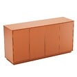 OVIALA - Buffet 4 portes moderne rectangulaire L160 cm orange - Ruben - vignette