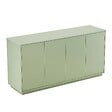 OVIALA - Buffet 4 portes moderne rectangulaire L160 cm vert - Ruben - vignette