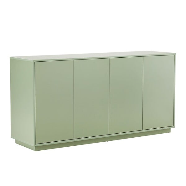 OVIALA - Buffet 4 portes moderne rectangulaire L160 cm vert - Ruben - large