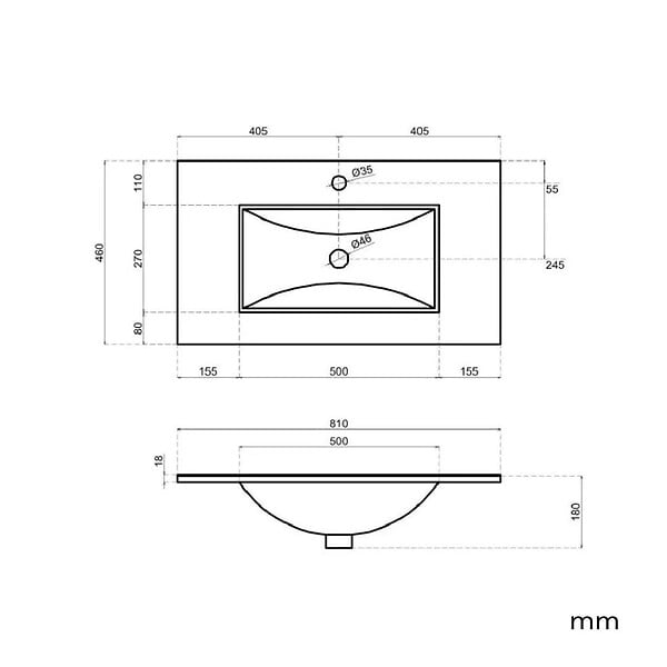 KIAMAMI VALENTINA - Modèle De Berlin Pour La Salle De Bain 80 Cm Avec Tiroir - large