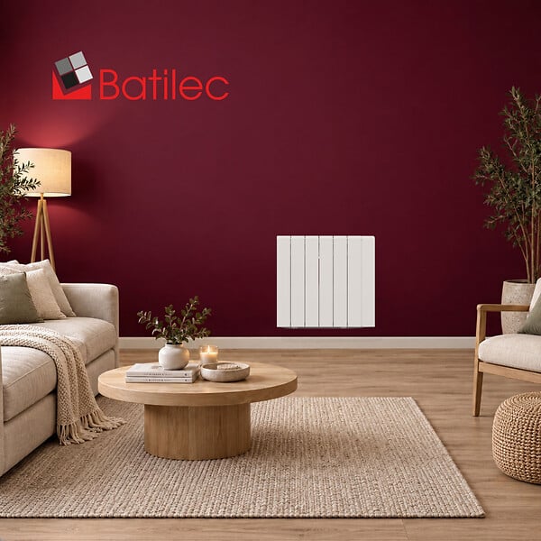 BATILEC - BATILEC - Radiateur connecté à inertie en aluminium ZILO WiFi 1500 W - large