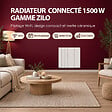 BATILEC - BATILEC - Radiateur connecté à inertie en aluminium ZILO WiFi 1500 W - vignette