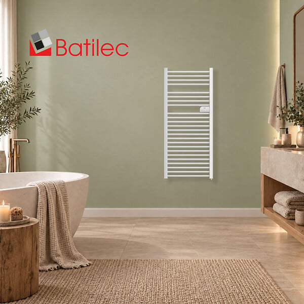 BATILEC - Batilec - Sèche-serviettes électrique à barres rondes - Puissance 750W - Gamme CEIBO - Inertie sèche - Chauffage rapide - large