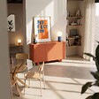 OVIALA - Buffet 3 portes moderne rectangulaire L120 cm orange - Dario - vignette