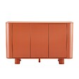 OVIALA - Buffet 3 portes moderne rectangulaire L120 cm orange - Dario - vignette