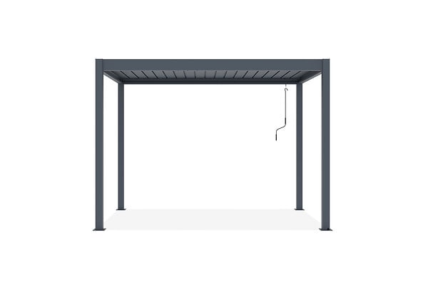 CAZEBOO - Cazeboo Pergola bioclimatique autoportée PIANA 3x2m aluminium gris - lames orientables - large