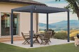 CAZEBOO - Cazeboo Pergola bioclimatique autoportée PIANA 3x2m aluminium gris - lames orientables - vignette