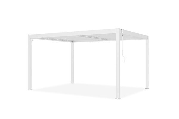 CAZEBOO - Cazeboo Pergola bioclimatique autoportée PIANA 4x3 m aluminium blanc - lames orientables - pergola autoportée 3x4 m - large