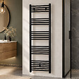 STANO - Radiateur sèche-serviettes eau chaude CODA 160 x 50 cm noir mat - vignette