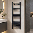 STANO - Radiateur sèche-serviettes eau chaude CODA 120 x 40 cm noir mat - vignette