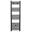 STANO - Radiateur sèche-serviettes eau chaude CODA 120 x 40 cm noir mat - vignette