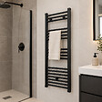 STANO - Radiateur sèche-serviettes eau chaude CODA 120 x 60 cm noir mat - vignette