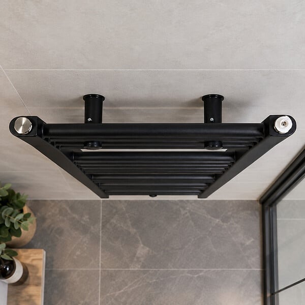 STANO - Radiateur sèche-serviettes eau chaude CODA 120 x 60 cm noir mat - large