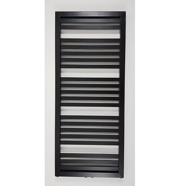 STANO - Radiateur sèche-serviettes eau chaude design KLEA 128 x 54 cm noir mat - large