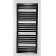 STANO - Radiateur sèche-serviettes eau chaude design KLEA 128 x 54 cm noir mat - vignette