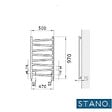 STANO - Radiateur sèche-serviettes eau chaude design CYRKA 97 x 50 cm noir mat - vignette
