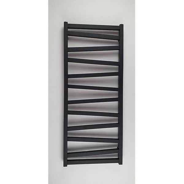 STANO - Radiateur sèche-serviettes eau chaude design CYRKA 97 x 50 cm noir mat - large