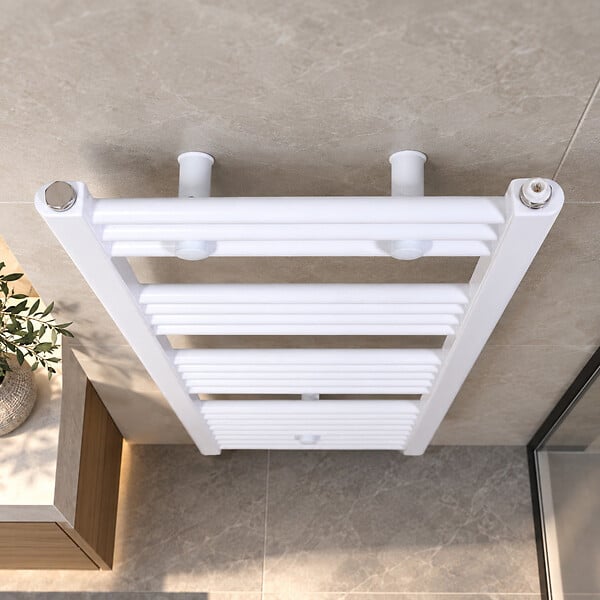 STANO - Radiateur sèche-serviettes eau chaude CODA 120 x 50 cm blanc - large
