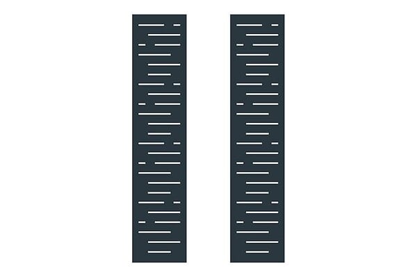 CASANOOV - Casanoov Portail battant 4m ARLBERG H.180 cm aluminium gris + 2 poteaux ELDA aluminium gris - large