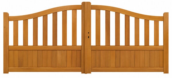 GD MENUISERIES - Portail En Bois Ajouree L3,50m x H1,10/1,30 (sans quincaillerie) - large