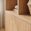 SICAAN - Sicaan Bibliothèque scandinave H.180cm, 2 portes et 6 niches finition chêne - LILA - vignette