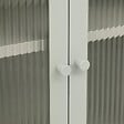 SICAAN - Sicaan Bibliothèque industrielle métal 180  cm 2 portes 4 niches vert sauge et verre cannelé MILIE - vignette