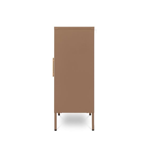 SICAAN - Sicaan Buffet Industriel en métal 2 Portes Marron et Verre cannelé 80 cm Luka - large