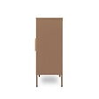 SICAAN - Sicaan Buffet Industriel en métal 2 Portes Marron et Verre cannelé 80 cm Luka - vignette
