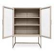SICAAN - Sicaan Buffet haut industriel en métal H.120cm 2 portes mesh grillagé beige - KAI - vignette