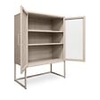 SICAAN - Sicaan Buffet haut industriel en métal H.120cm 2 portes mesh grillagé beige - KAI - vignette