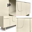 SICAAN - Sicaan Buffet beige 160cm - 4 portes - finition mélaminée - FLORA - vignette