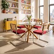 OVIALA - Buffet moderne 2 portes L100 cm en métal jaune - Punchy - vignette