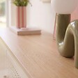 OVIALA - Buffet moderne 2 portes L100 cm en métal écru - Punchy - vignette