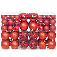 VIDAXL - vidaXL Ensemble de boules de Noël 100 pcs 3/4/6 cm Rouge - vignette