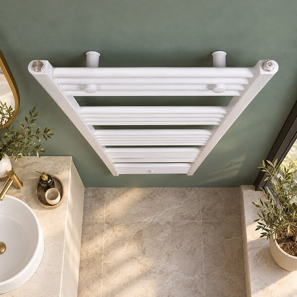 STANO - Radiateur sèche-serviettes eau chaude CODA 160 x 50 cm blanc - large