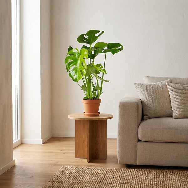 BLOOMIQUE - Monstera Deliciosa - Monstera - Dépolluante - Facile à entretenir - Hauteur 50-60 cm - Pot 17 cm - large
