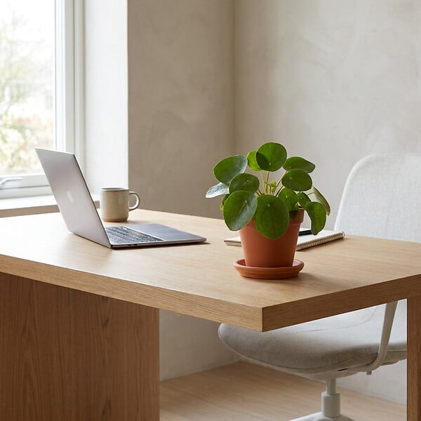BLOOMIQUE - Pilea Peperomioides - Plante à monnaie chinoise - Plantes d’intérieur - H. 15-20 cm - P. 12 cm - large