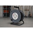 ZENITECH - Enrouleur H05VV-F 4 prises 25m 3G1,5 + coupe-circuit + support - Zenitech - vignette