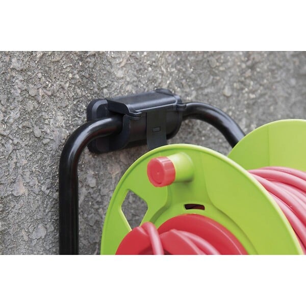 ZENITECH - Enrouleur H05VV-F 4 prises 3G1mm² 25m + coupe-circuit + support - Zenitech - large