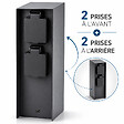 ZENITECH - Borne de jardin à fixer 4x16A IP44 - Aluminium Noir - Zenitech - vignette