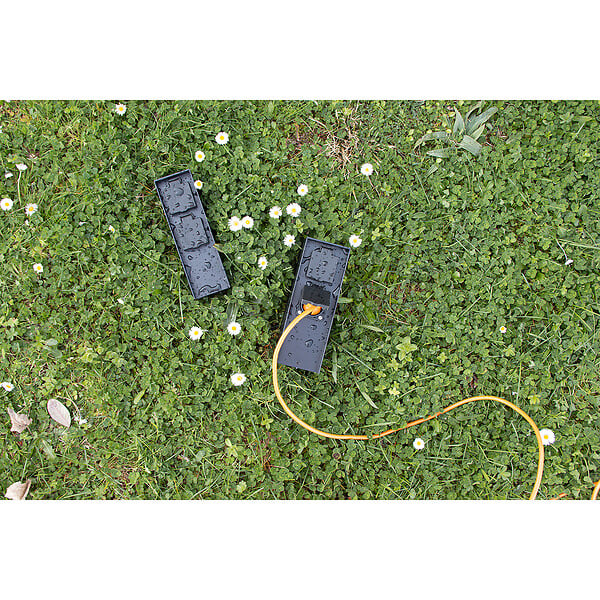 ZENITECH - Borne de jardin à fixer 4x16A IP44 - Aluminium Noir - Zenitech - large