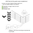 AICA SANITAIRE - Garde-corps - Aluminium Noir - 100cm - Avec 5 traverses et 1 main courante - Pour intérieur et extérieur - Fixation latérale - vignette