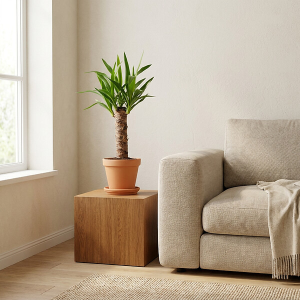BLOOMIQUE - Lot de 3 - Mélange de palmiers tropicaux - Dypsis, Chamaedorea, Yucca - Facile d’entretien - large