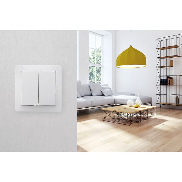 ZENITECH - Va-et-vient double en saillie à bornes automatiques - Blanc - Orys -Zenitech - large