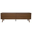 OVIALA - Meuble TV 1 porte rectangulaire L160 cm marron - Jena - vignette