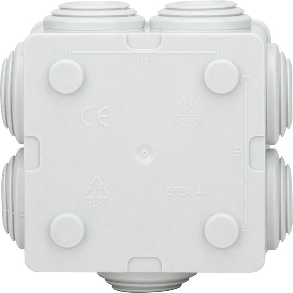 ZENITECH - Boîte de dérivation IP55 60x60x40mm - Blanc - Zenitech - large