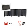 PROTEC - Panneau solaire portatif pliable SolarTec 60 - 60W 18V 3,3A - 6 pans monocristallins - Port USB A/C - Câble DC - Protec - vignette